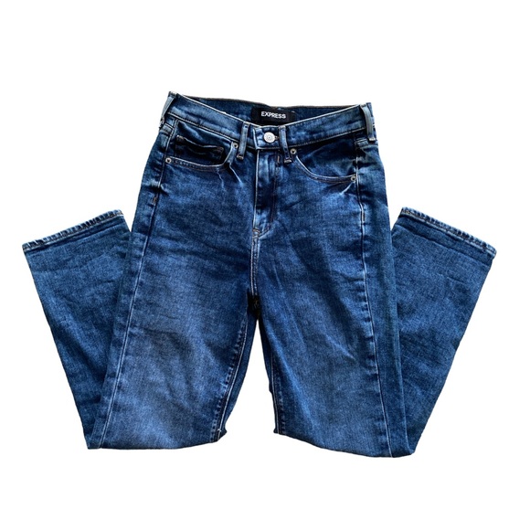 Express Dark Blue Women Jeans - Picture 1 of 3